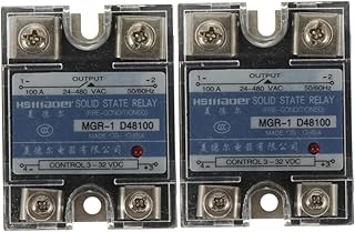 Hemobllo 2Pcs Relé De Estado Sólido Relé De Estado Dc Para Dc Módulo Sfp Relé De Estado Controladores Monofásicos Controlador De Termostato Módulo De Relé De Estado Relé Dc 40A Tampa De