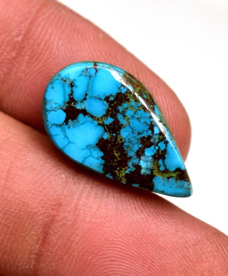 Cabochon turquoise naturelle unique pour création de bijoux de prestige