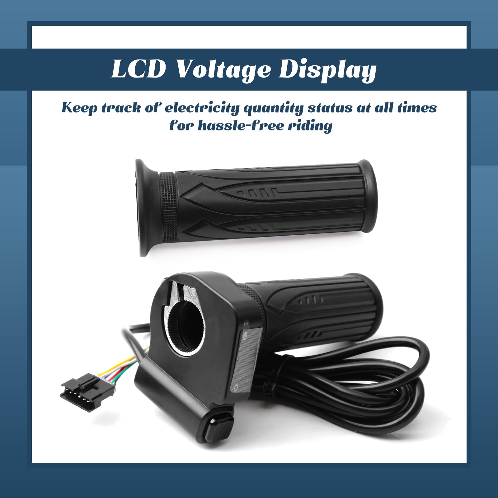 KH-DX Poignée d'accélérateur de rechange pour vélo électrique Jetson Bolt Pro Jetson JX10 Atlas Ancheer Dyu D3F D2F C3 C4, avec écran LCD de tension et bouton régulateur de vitesse 36 V