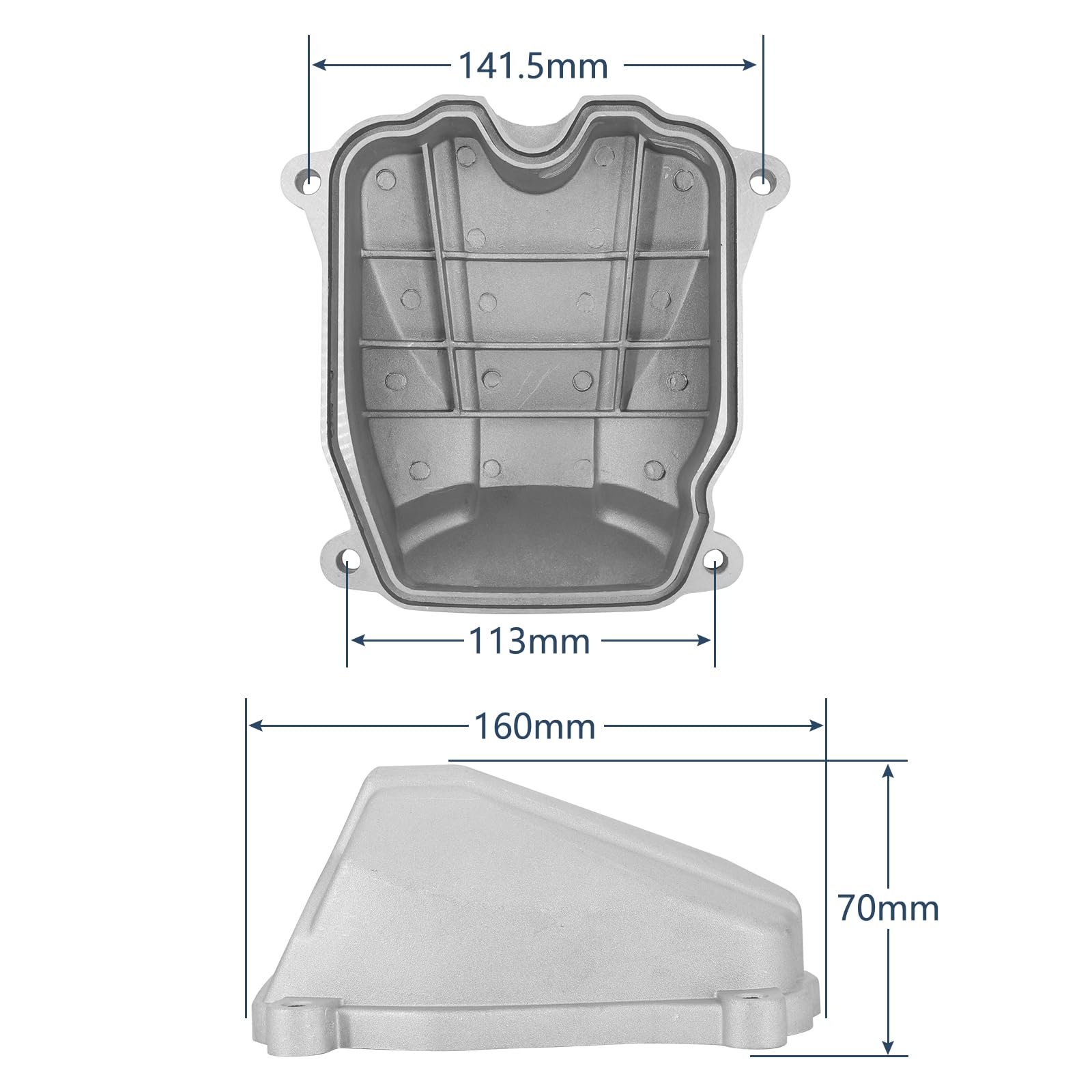 Coperchio valvola in alluminio con guarnizione e bulloni 420610393 420630260 compatibile con Can-am Commander Maverick Outlander 330 400 650 800 1000 1000R 2-Pack