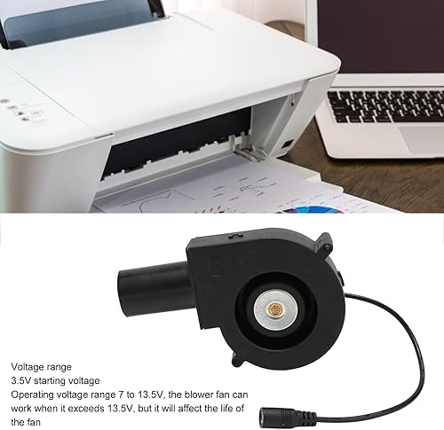 Miniatura 4 de Mini ventilador de 4.724 in y 4.7 pulgadas, ventilador soplador de 12 V con control de velocidad, ventiladores micro USB para camping, barbacoa,