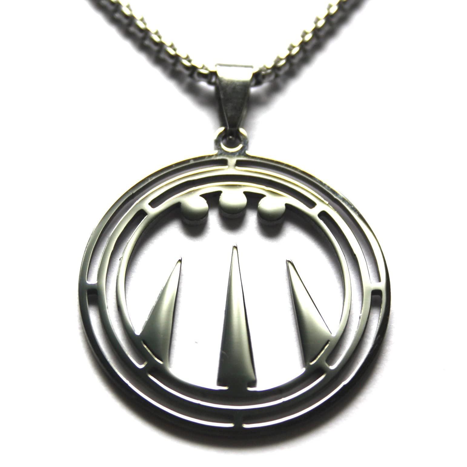 Amazon.com: Awen (Welsh Bard Ovate Druid) Symbol Stainless Steel Pendant  Necklace with 18" Chain and Gift Pouch
