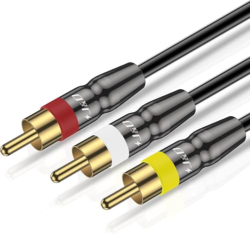 J&D LH-3RCA-G-3RCA-G-3ft cable, Black