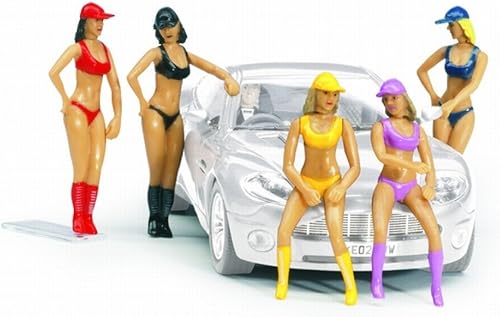 Carrera 21114 Juego de Pit Babes/Grid Girls - Accesorio realista para tragamonedas de carreras, multicolor