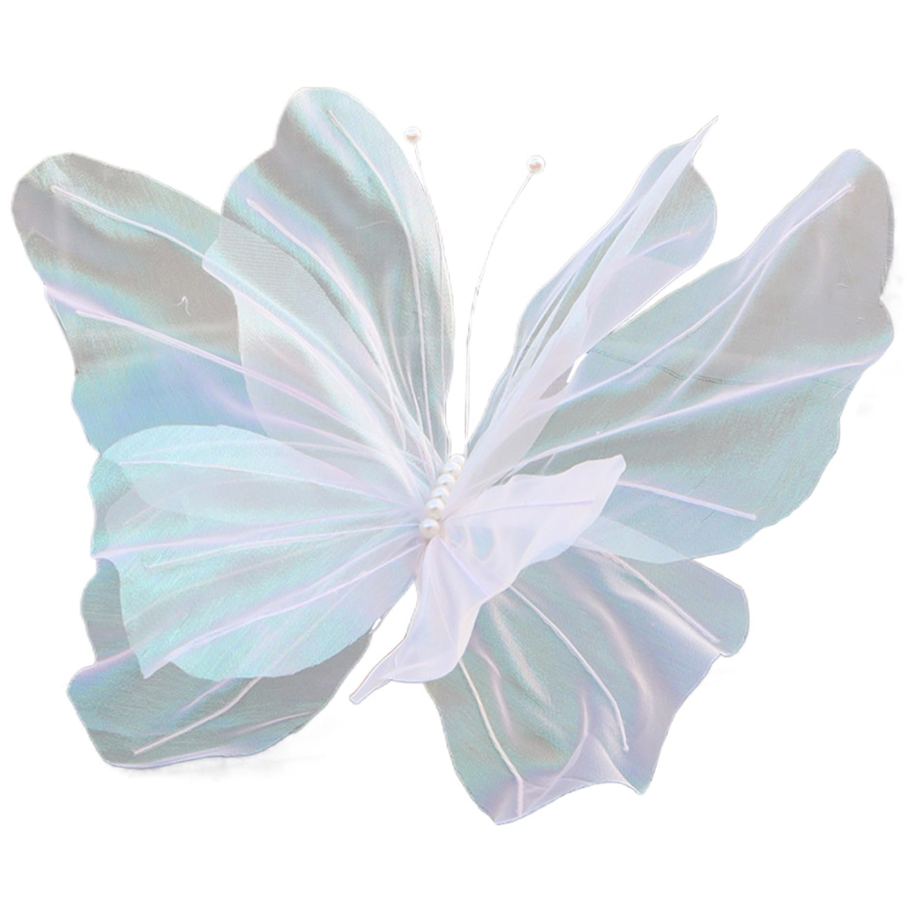 Grand papillon en soie de 20 pouces blanc pour réussir vos décors de mariage et shooting photo vides