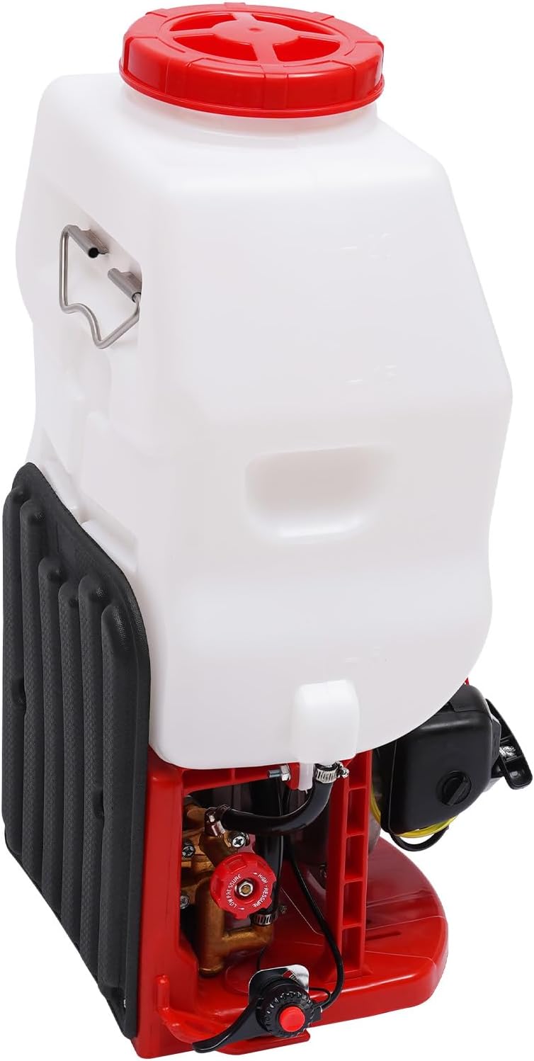 25.4CC Backpack Fogger Sprayer, Gas Powered Fogger Sprayer with 4 Gallon Tank for Lawn, Garden & Yard | Adjustable Nozzle, Ergonomic Design, Professional & Home Gardening Use
