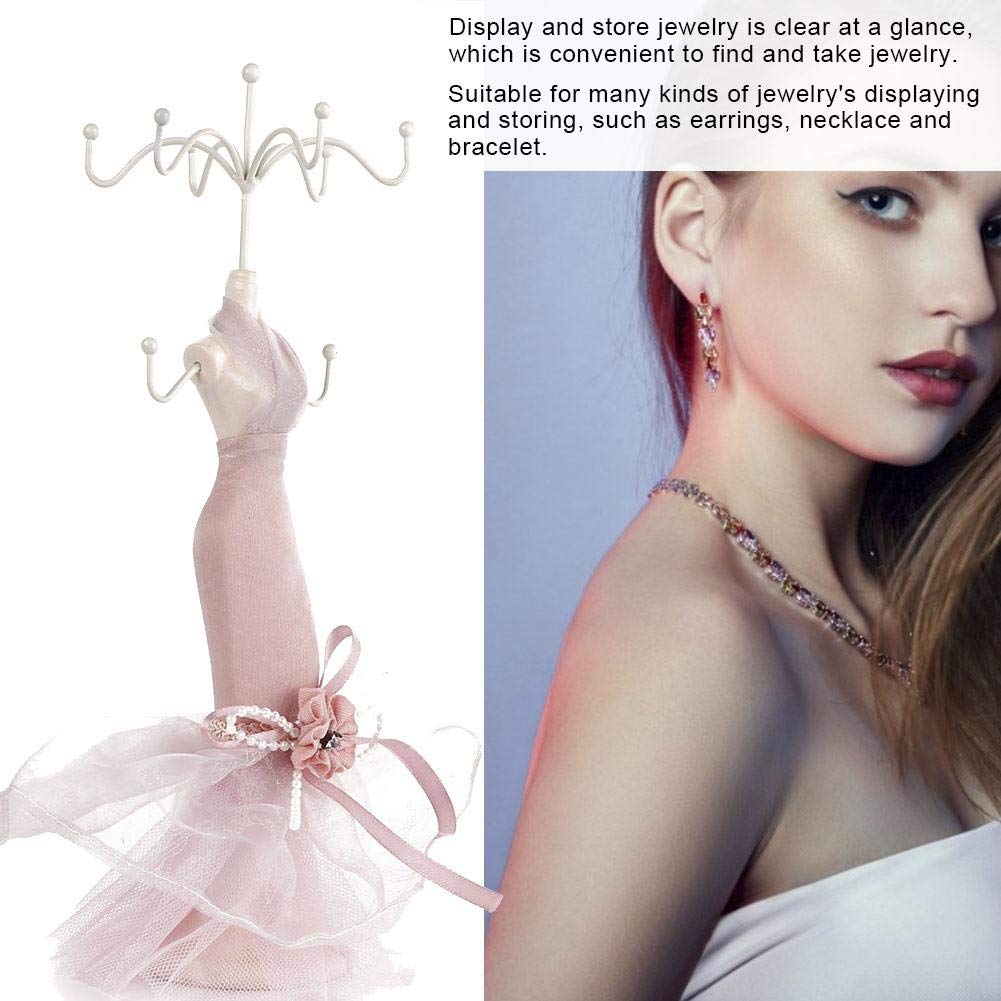 xuuyuu Jewelry Display Stand, Model Dress High-heeled Shoes Earring Necklace Ring Jewelry Holder Stand Decorative Jewelry Storage Hanger Rack Display Gift(Small Model)