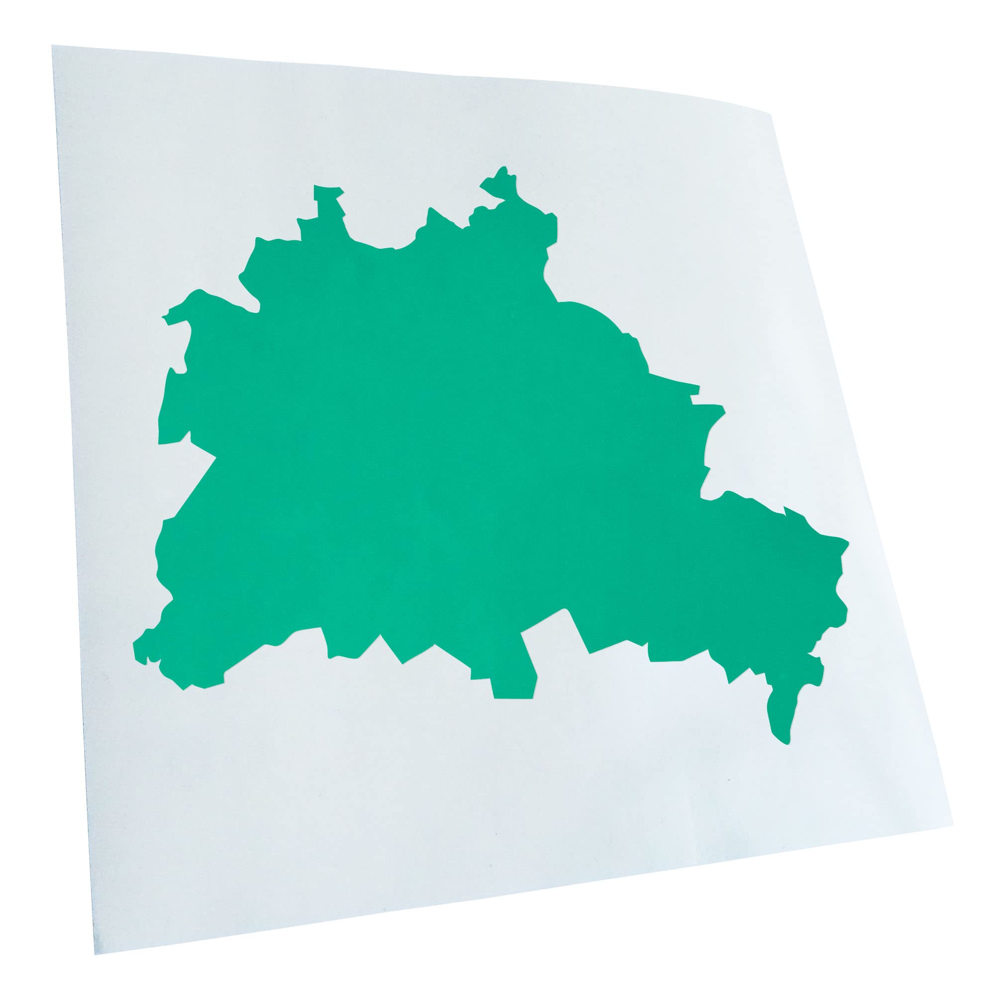 Kiwistar - Car Sticker - Turquoise - 50 x 42 cm Berlin Germany Silhouette - Rear Window Car Sticker Weatherproof for Car Truck Moped Truck - Sticker Exterior Self-Adhesive Tuning Accessories for