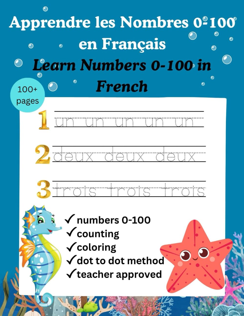 Learn Numbers 0-100 in French. Apprendre les Nombres 0-100 en Français. Learn to write numbers in French.: Learning numbers in French, French numbers