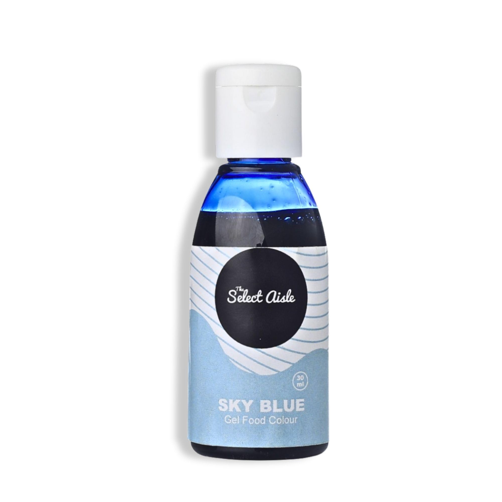 The Select Aisle Concentrated Sky Blue Food Gel Colour - 30 ml [Food colour| Gel colour for Cakes, Cookies and other Desserts| Colouring agent| Baking Gel]