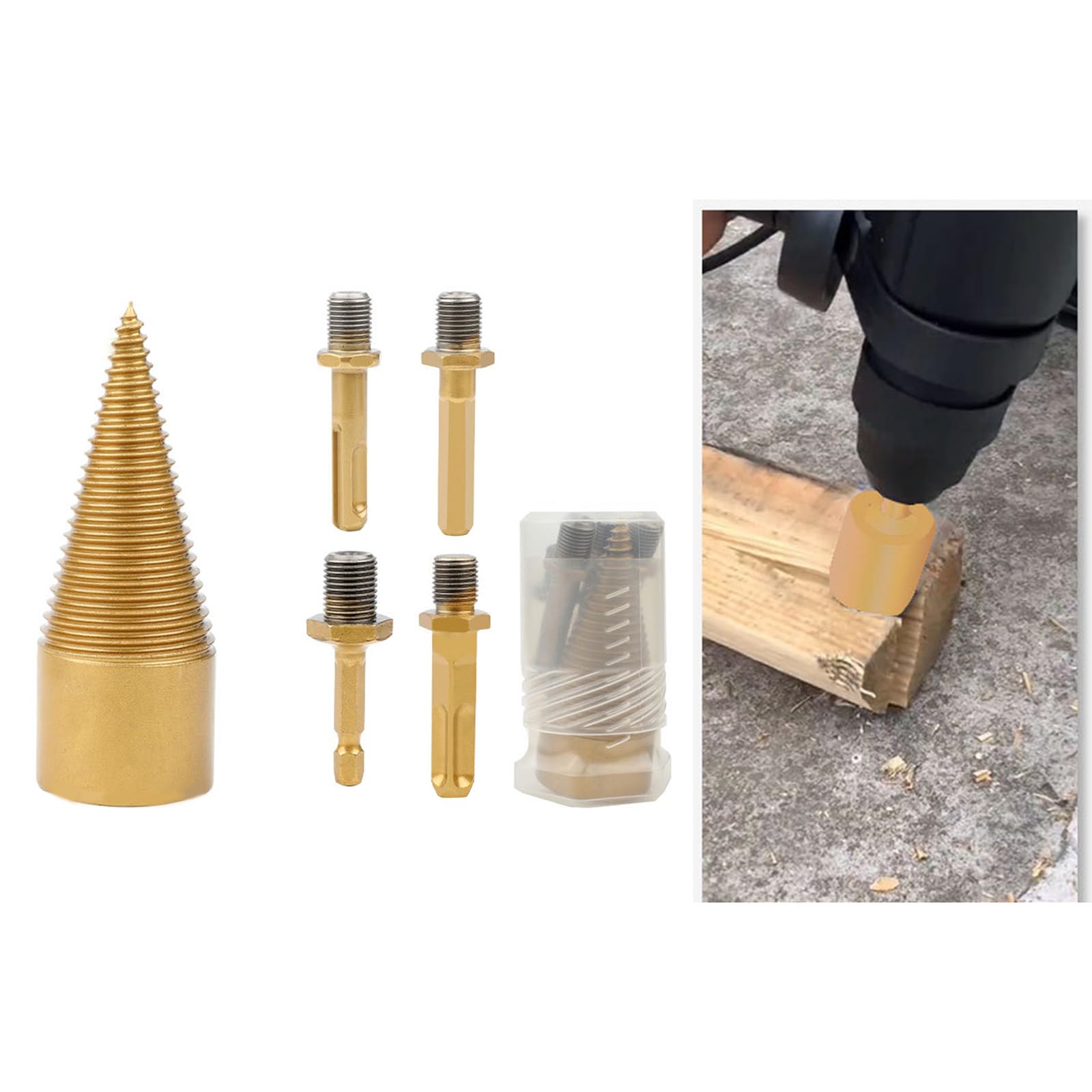 5 piezas brocas divisorias de madera 42 mm 32 mm brocas divisorias de tronco para montar en la pared brocas de división de madera brocas de división de madera