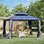 Outsunny 10' x 12' Hardtop Gazebo Canopy with Polycarbonate Roof, Aluminum Frame, Permanent Pavilion Outdoor Gazebo with Netting, for Patio, Garden, Backyard, Deck, Lawn, Light Gray