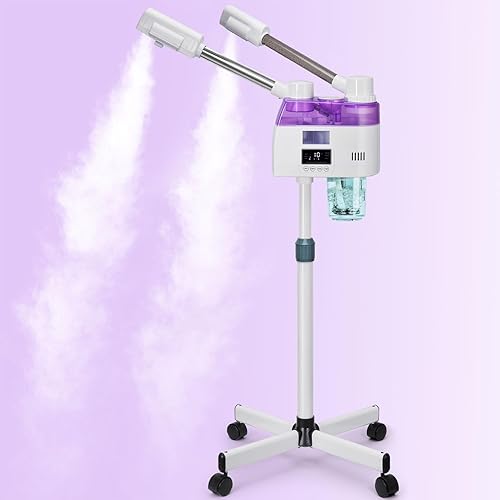 Vaporizador facial profesional 2 en 1, vaporizador esteticista con niebla fría y caliente, vaporizador facial para limpieza profunda facial,