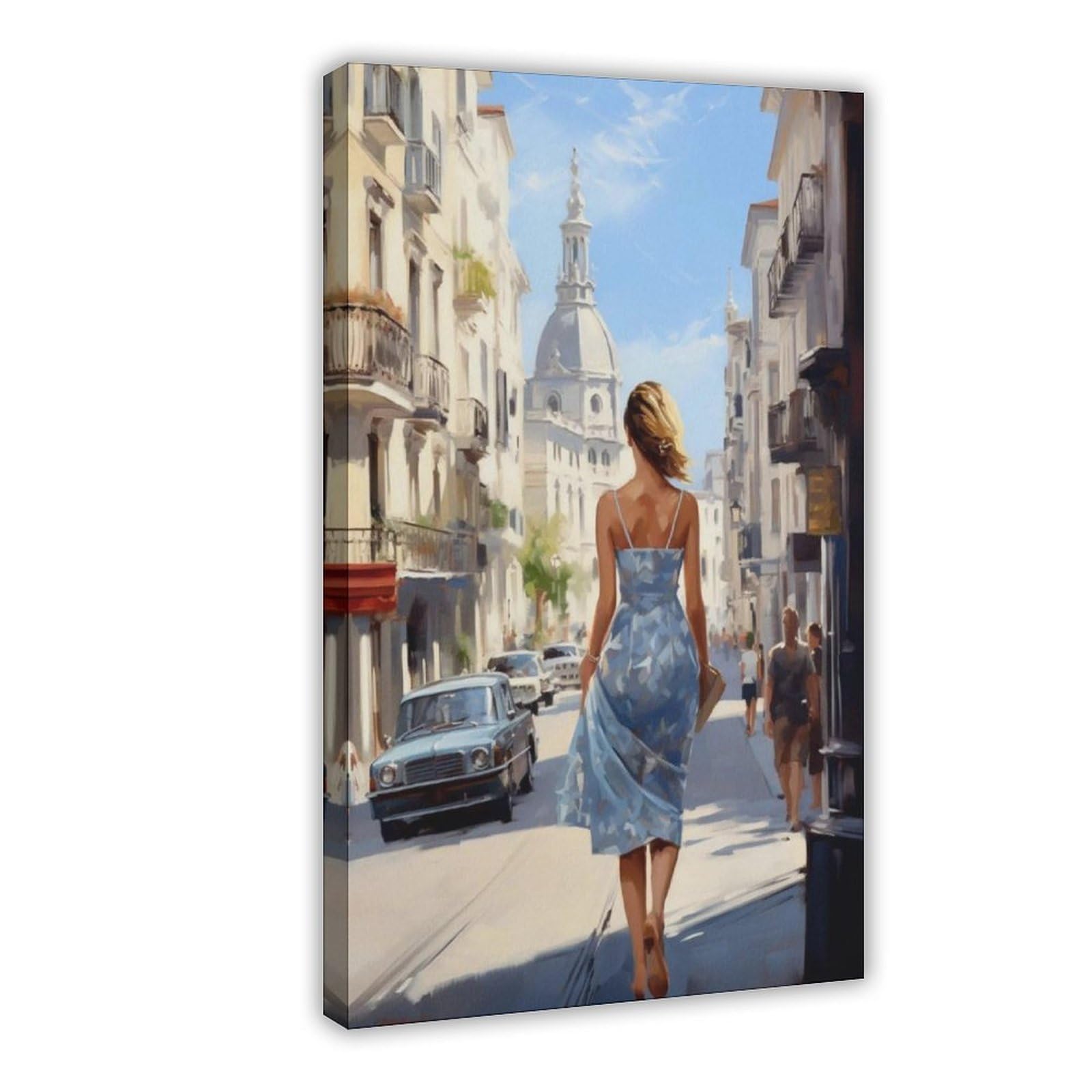 Toile de voyage touristique romantique de femmes italiennes, l'élégance de l'Europe - 8