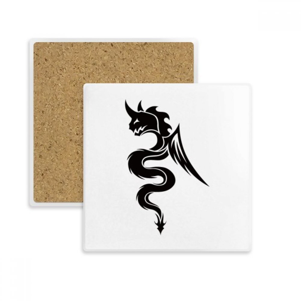 Coaster absorbant motif dragon en pierre naturelle de haute qualité