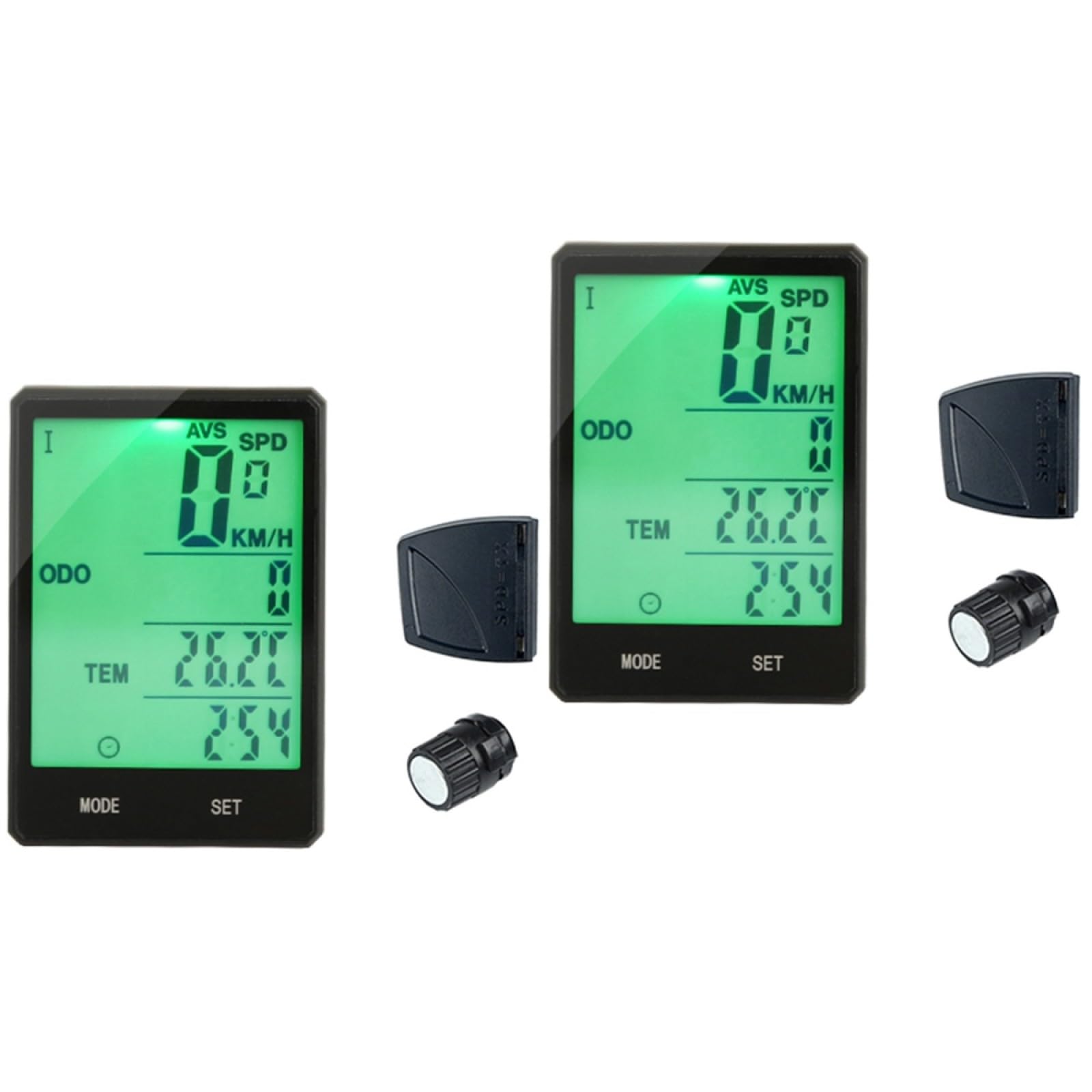 2 Piezas Velocímetro con Cable para Bicicleta Velocímetro De Luz De Fondo Computadora para Bicicleta Black SUPVOX