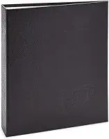 Álbum de fotos Ical, encadernação tradicional, para 200 fotos 10x15cm - envelope plástico transparente - linha Cores - modelo preto texturizado - 164