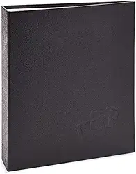 Álbum de fotos Ical, encadernação tradicional, para 200 fotos 10x15cm - envelope plástico transparente - linha Cores - modelo preto texturizado - 164