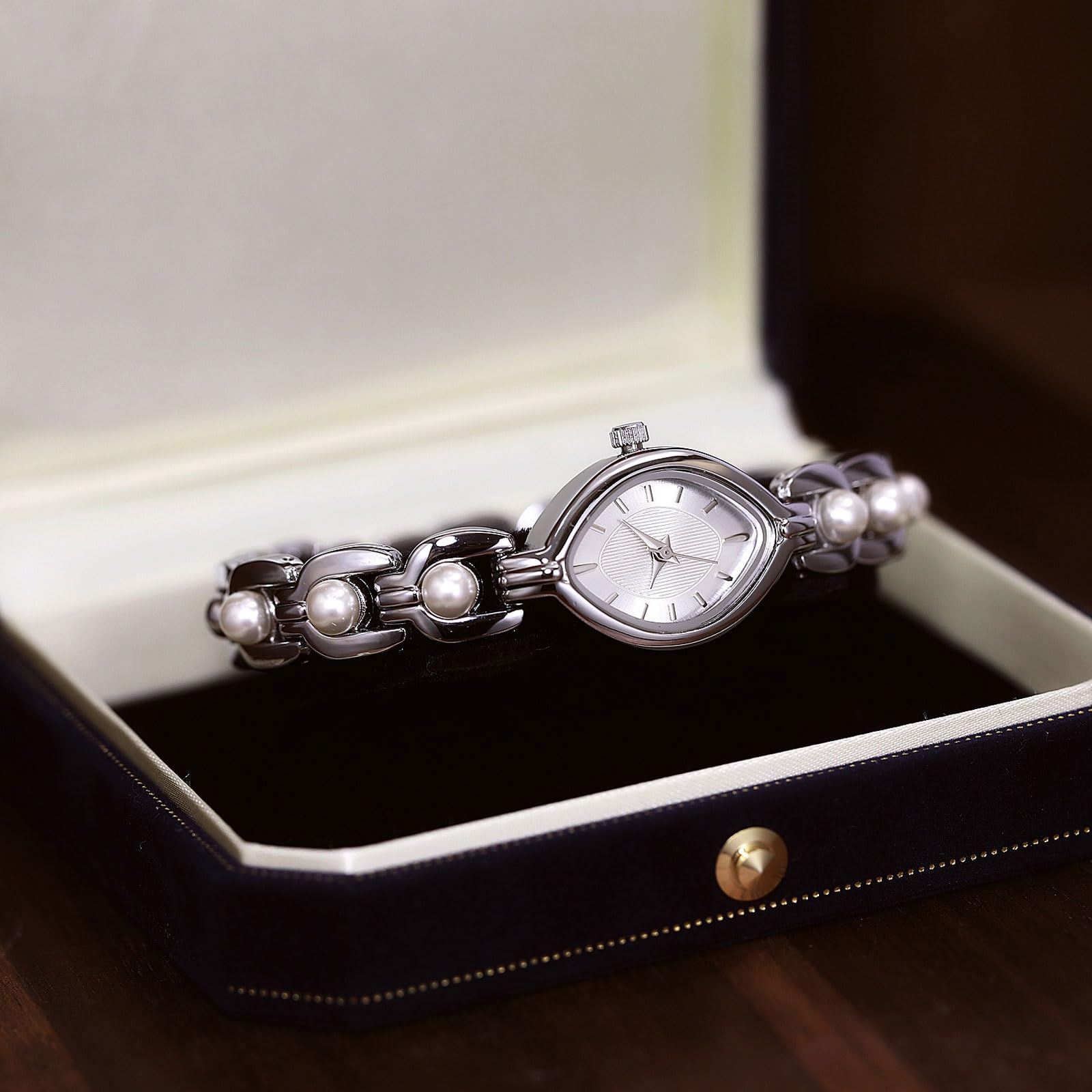 Lot de 2 Montres à Quartz élégantes, élégantes, à Cadran Ovale, à la Mode, Formelles, pouvant être offertes en Cadeau aux Femmes