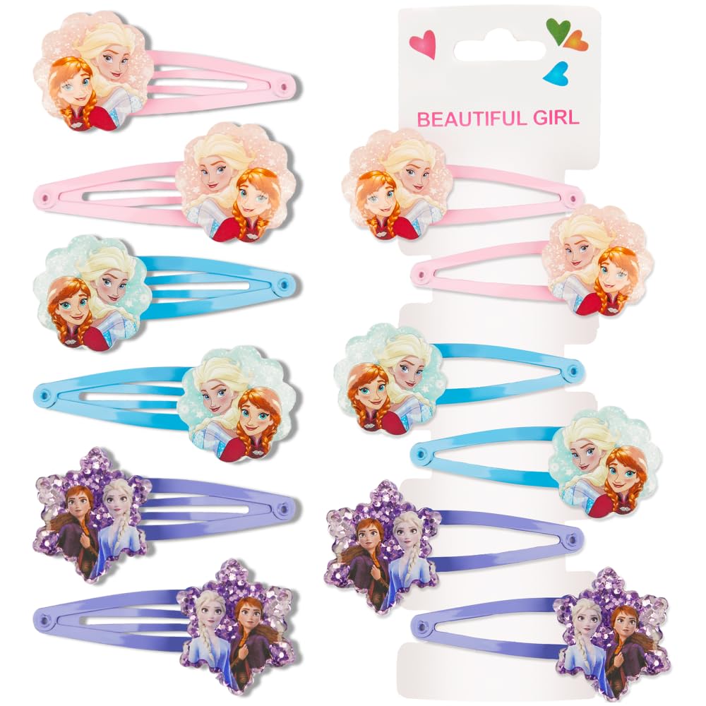 Haarspangen Mädchen, EIS-köni-Gin Haarspangen Prinzessin Baby Haarspangen Kinder Haarschmuck Exquisite Süße Haarspangen Geburtstagsgeschenke Kleine Mädchen
