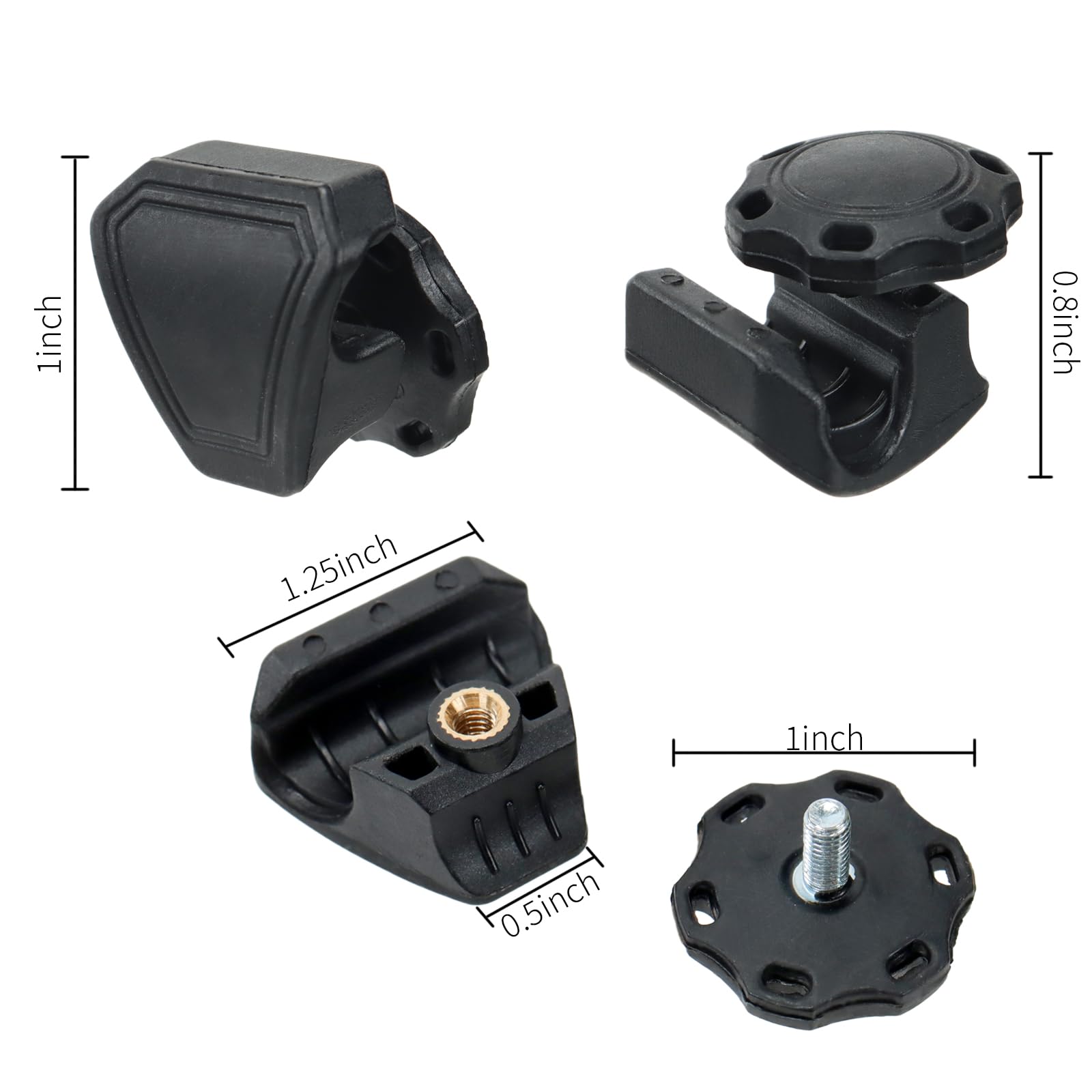 Patty Both 2 Pcs Football Helmet Clips,Football Visor Clips Helmet Screws Fasteners Football Helmet Accessories for Helmet Visor Quick Connect