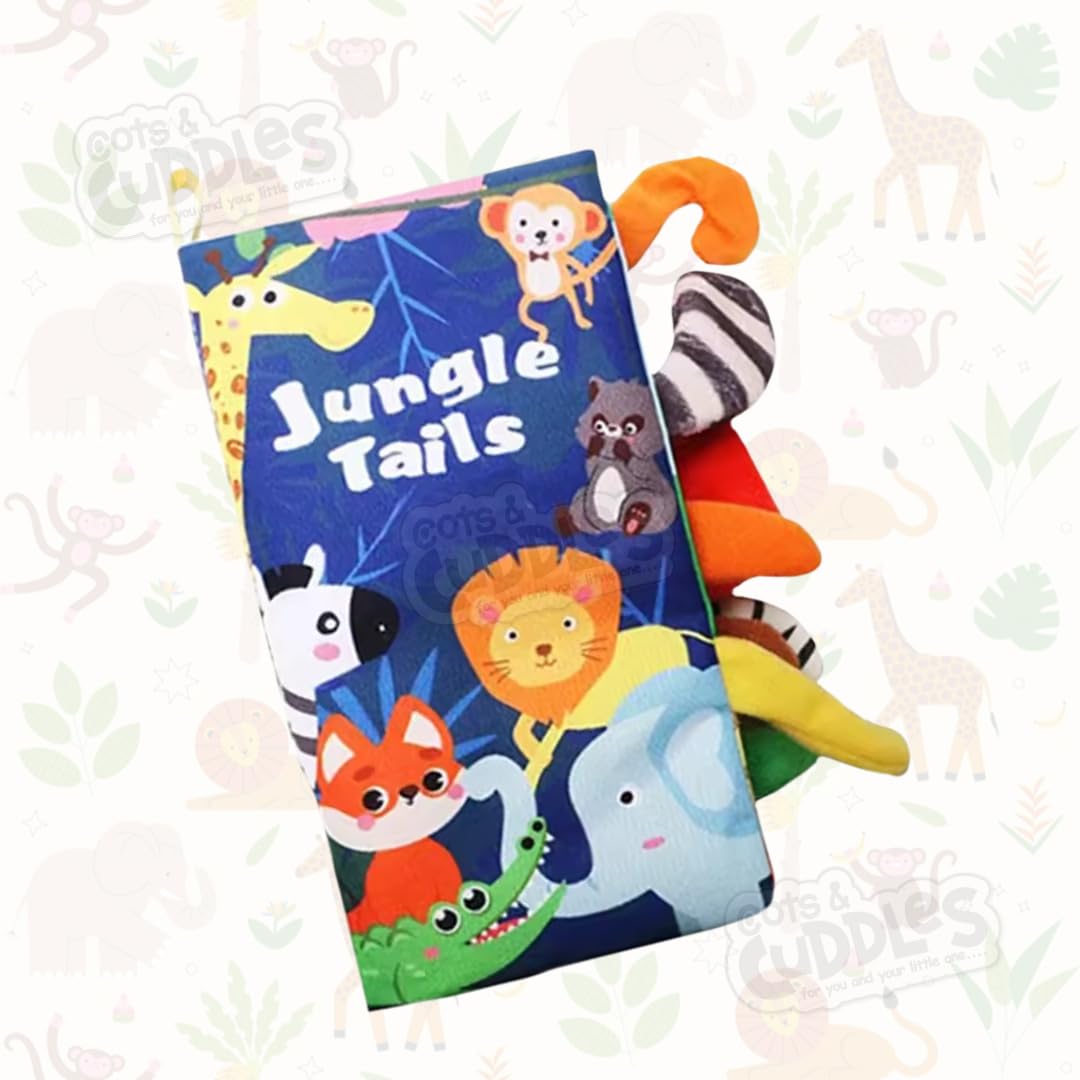 Cots and Cuddles Animal Theme Soft Fabric Cloth Book Interactive Touch and Feel Sensory Learning with Crinkly Pages and Sound Book for Toddlers (1pc) (Jungle) (B0DFVHMSNS) Amazon Price History, Amazon Price Tracker