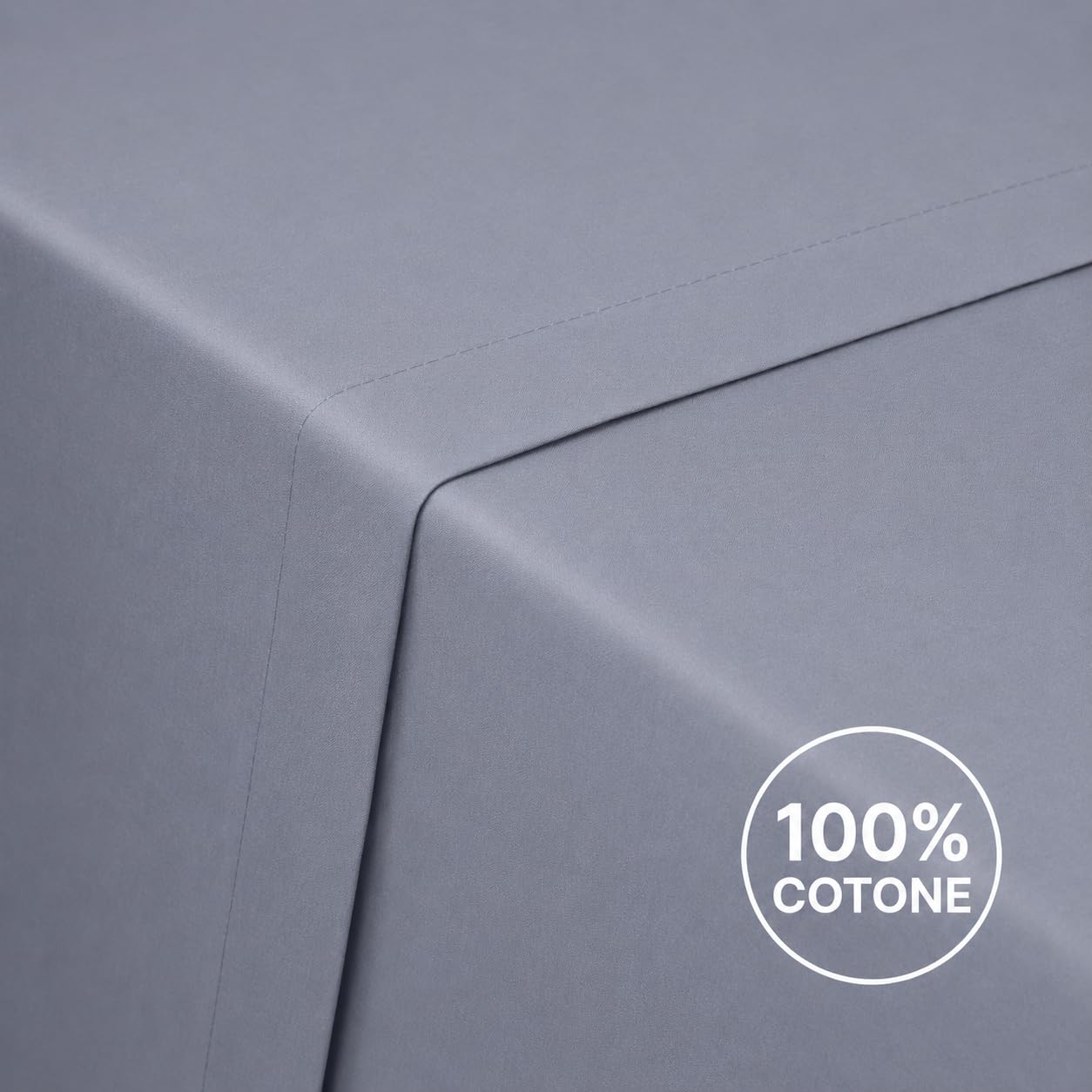 TRAMAS+ Lenzuola Una Piazza e Mezza Cotone 100% 140x200 cm, Completo con Lenzuolo Sotto con Angoli, Lenzuolo Sopra e 2 Federe, Certificato STANDARD 100 OEKO-TEX – Blu