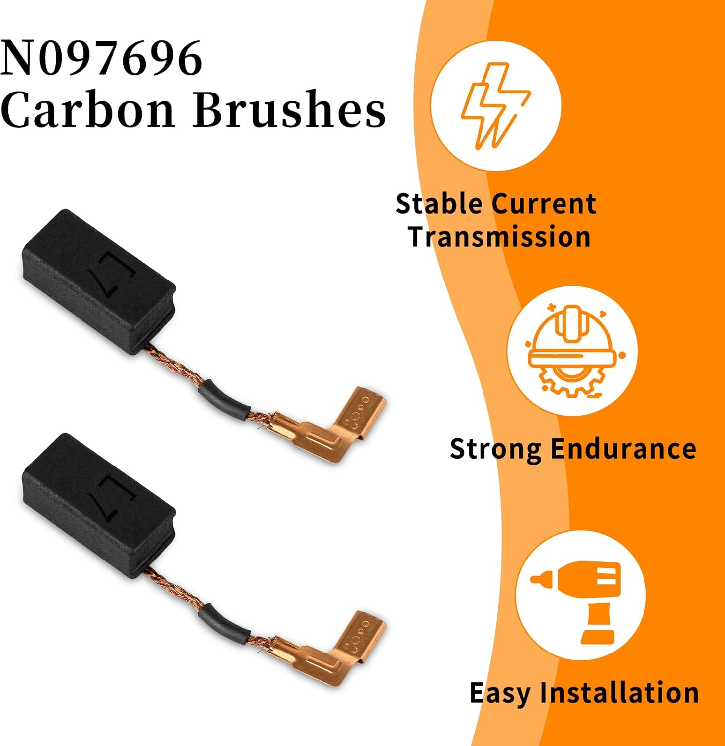 N097696 Carbon Motor Brushes, Compatible with De Walt DWE4120 DWE4011 DWE4012 DWE4120N DWE4887, Grinder Motor Brush 8 Pack