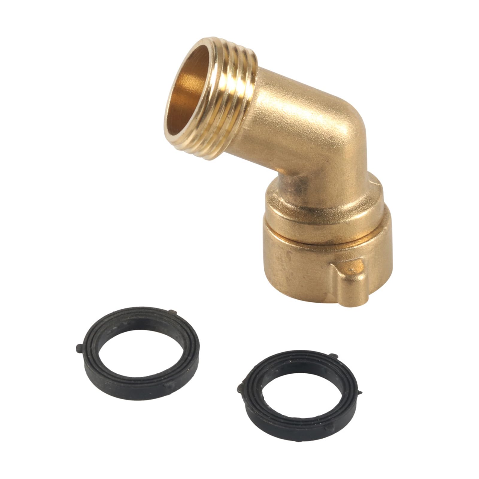 3/4 Inch Brass Garden Hose Link Bend Adapter Elbow Fitting Leak Proof Design for Irrigation Outdoor & Yard Use Quick Connection Garden Hose Elbow