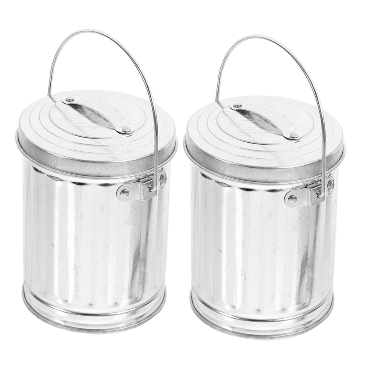 PRETYZOOM 10 Stk Mülleimer Badezimmer-müllorganisator Müll Kontainer Stifthalter Mini-abfallbehälter Aus Metall Tisch Abfalleimer Desktop-müllcontainer Altpapierbehälter Abfallkorb Weißblech