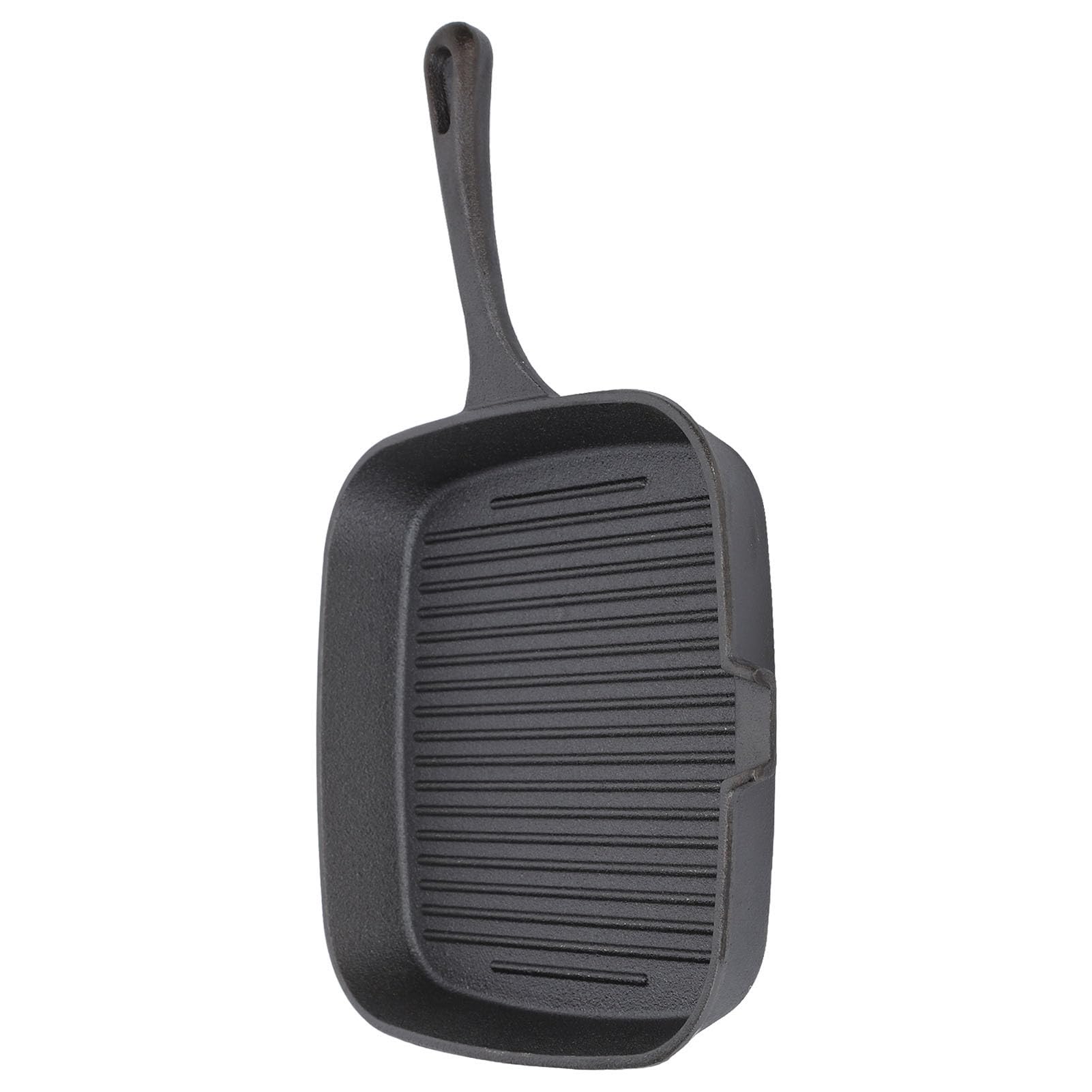 Akozon Padella per Griglia - Padella in Ghisa Antiaderente con Manico Resistente Al Calore Rapida Conduzione del Calore - Ideale per Friggere Bistecche, Pancetta e Verdure Nella di Casa (22 cm)