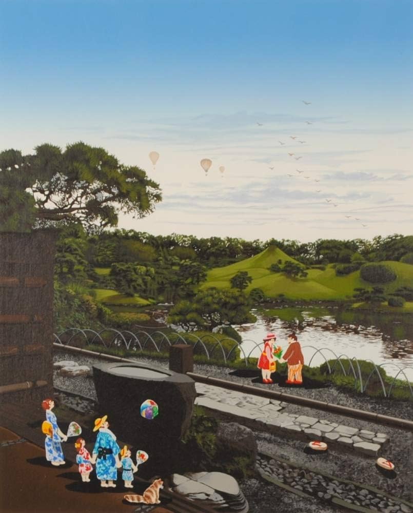 Amazon.co.jp: ヒロ・ヤマガタ 「水前寺公園」 熊本 風景画 絵画 Amazon.co.jp: ヒロ・ヤマガタ 「水前寺公園」 熊本 風景画 絵画