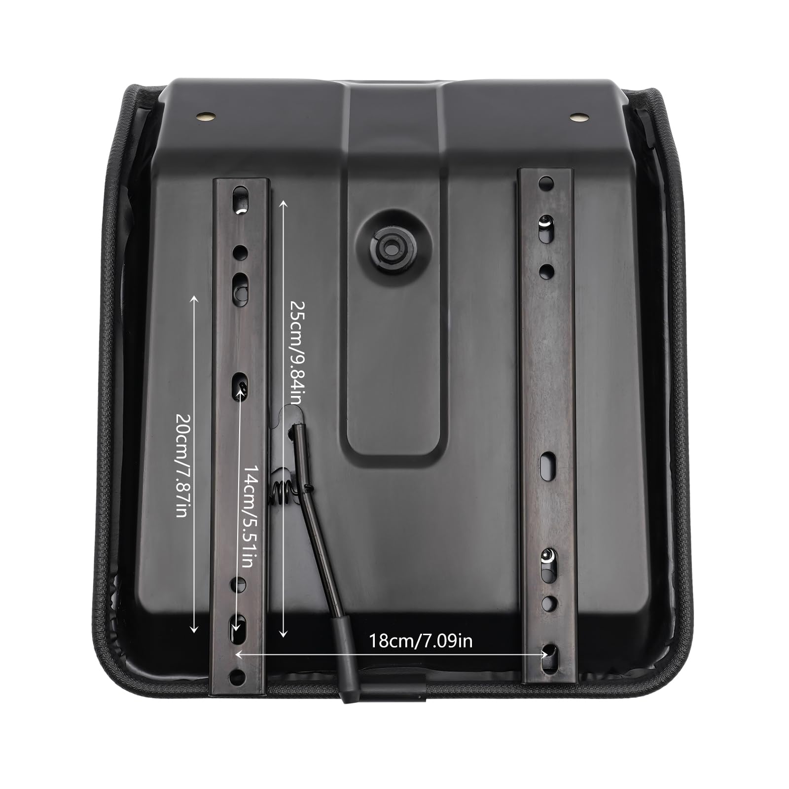Traktorsitz aus PVC Schwarz Ergonomisches Design Verstellbar 15 cm Tragfähigkeit 100 kg Eignet Sich für Traktoren Erntemaschinen Rasenmäher Gabelstapler