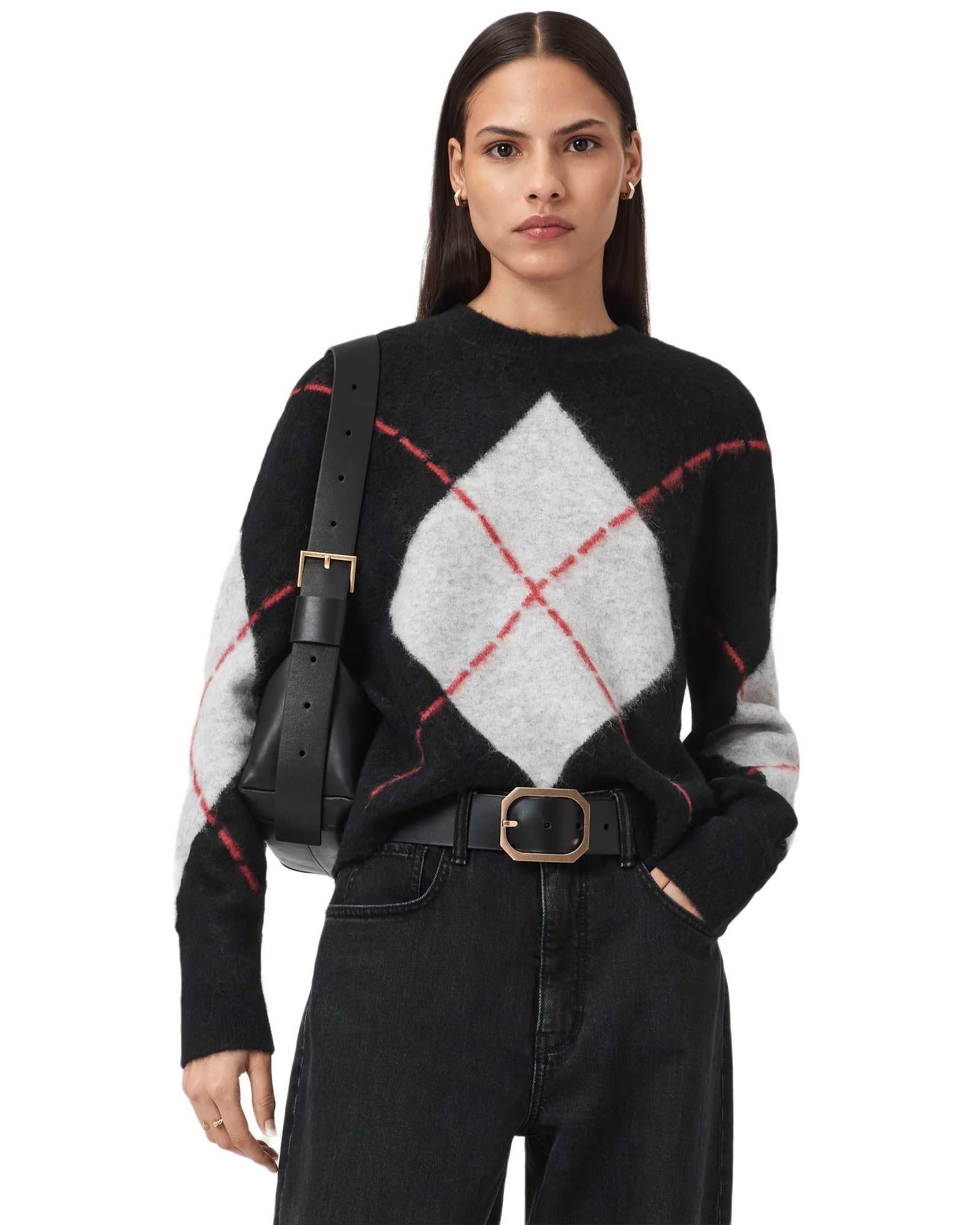 AllSaints Womens Lou Argyle Jumper