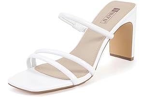 Open Toe White Heels for a Picture-Perfect Summer Look - IN3 Strappy Heeled Sandals