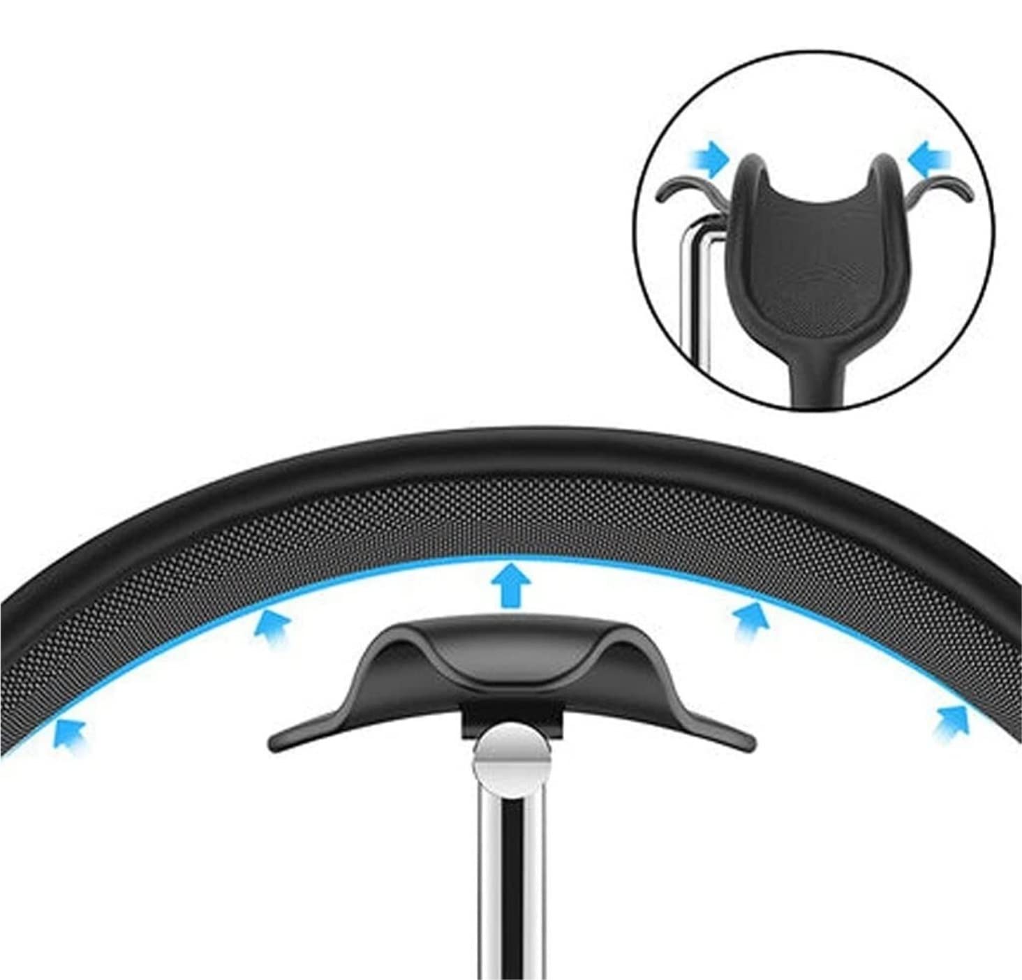 MRKU Support pour Casque Audio, Crochet de Fixation, Support de Bureau en métal antidérapant et Silicone, Compatible avec Tous Les Casques stéréo, Accessoire de Bureau Gaming