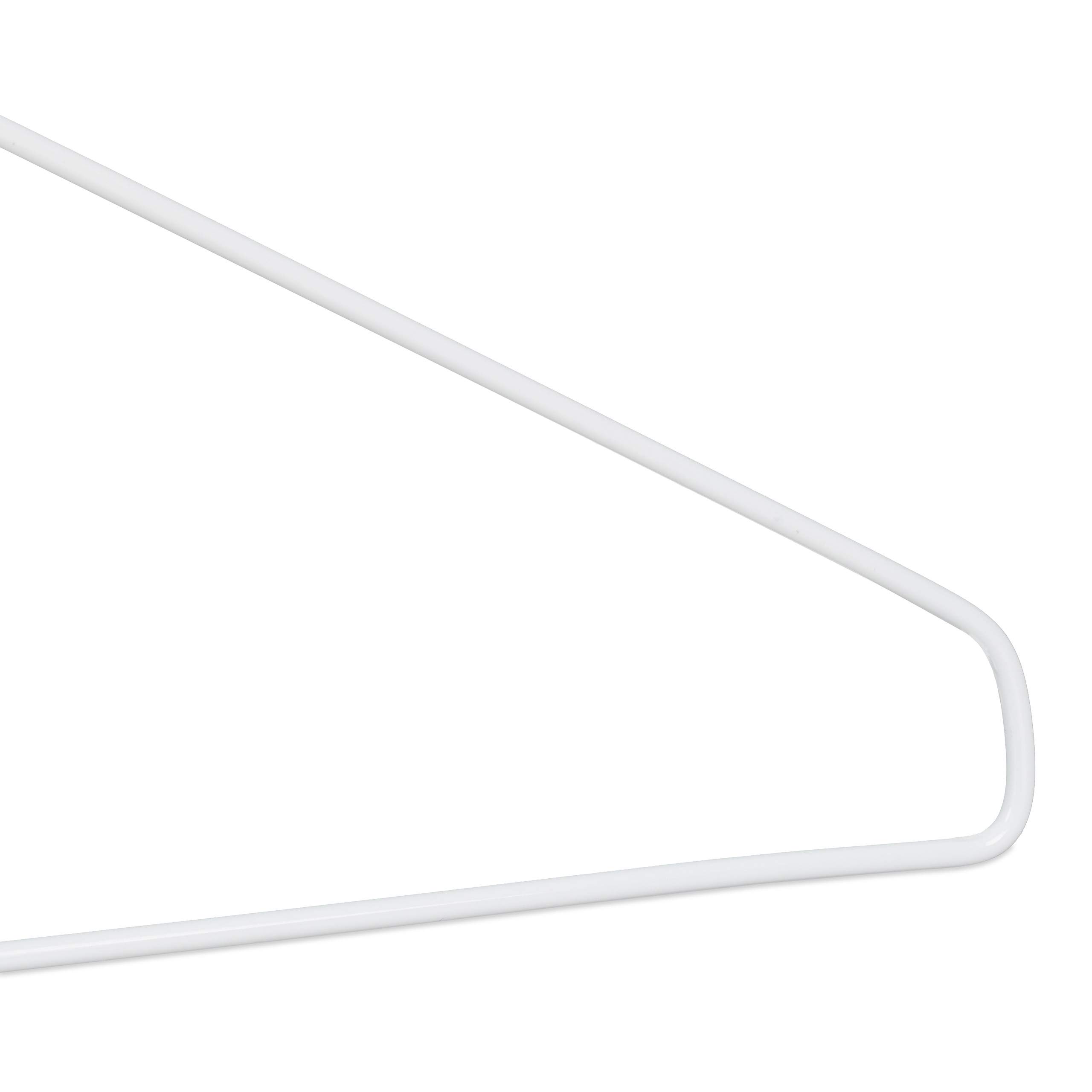 Relaxdays Drahtbügel, 50er Set, für leichte Kleidung, platzsparende Draht Kleiderbügel, Steg für Hosen und Röcke, 40 cm