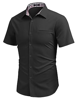 【COSYHARU】Lowe Oxford short sleeve shirt + pocket ver Amazon.com: COOFANDY Mens Business Casual Shirt Slim Fit