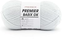 Vista 47 de Premier Yarns Basix Hilo DK, hecho de acrílico, hilo ideal para ganchillo y tejido, lavable a máquina, rosa camafeo, 3.5 onzas, 306 yardas