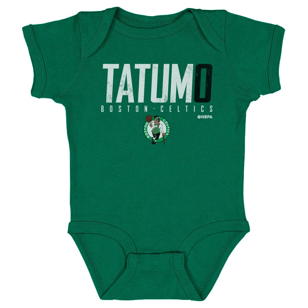 500 LEVEL Jayson Tatum Boston Celtics One-Piece Infant Bodysuit - Jayson Tatum Boston Celtics Elite WHT (Kelly Green, 24M)