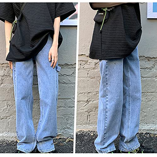 FUNPLUS Pantaloni in Denim da Donna Jeans Larghi a...