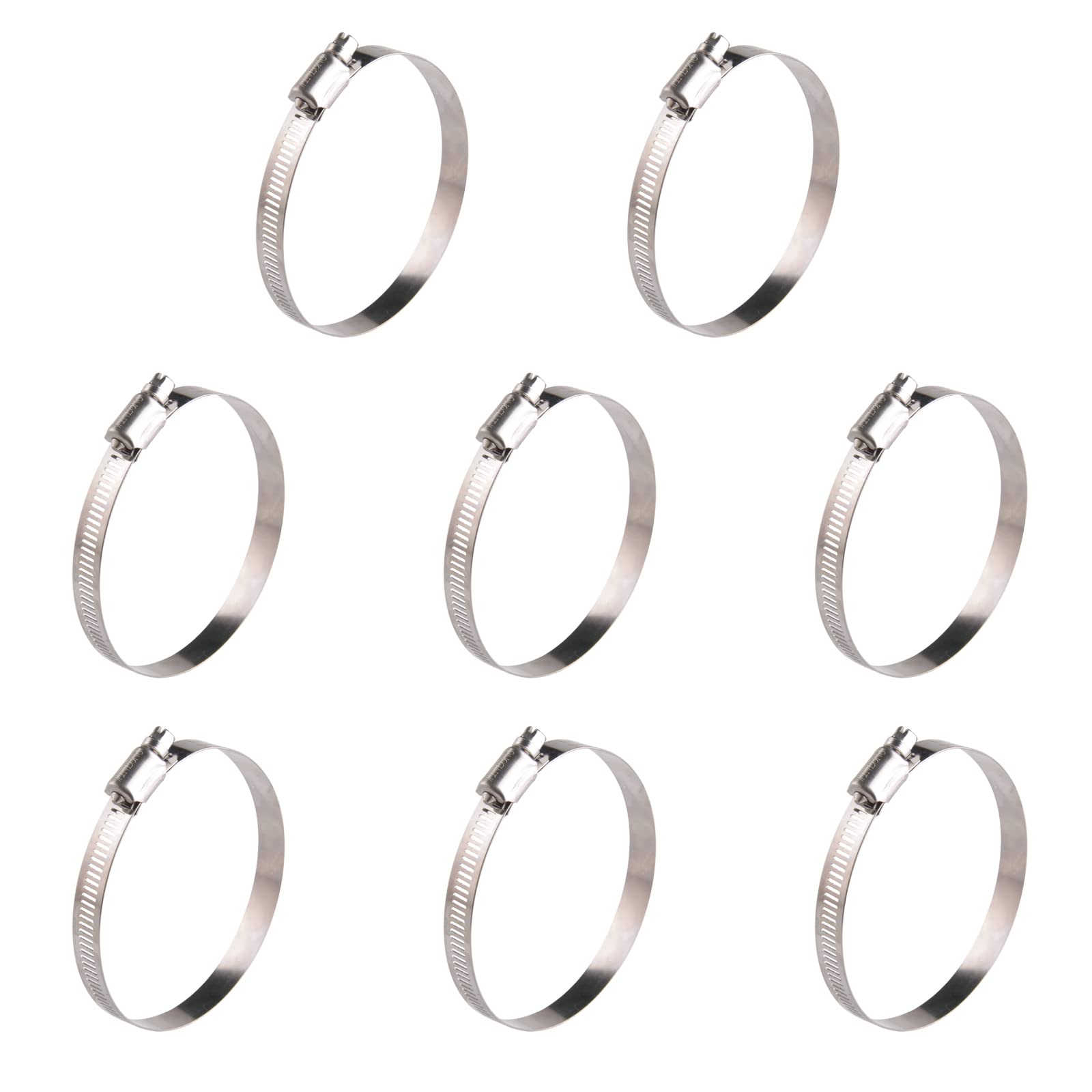 Winlong 3.5'' Stainless Steel Hose Clamps, 8PK SAE 56 Worm Gear Drive Hose Clamps Clamping Range 3 to 4 Inch (76-102mm) for Automotive Plumbing, 3 1/2