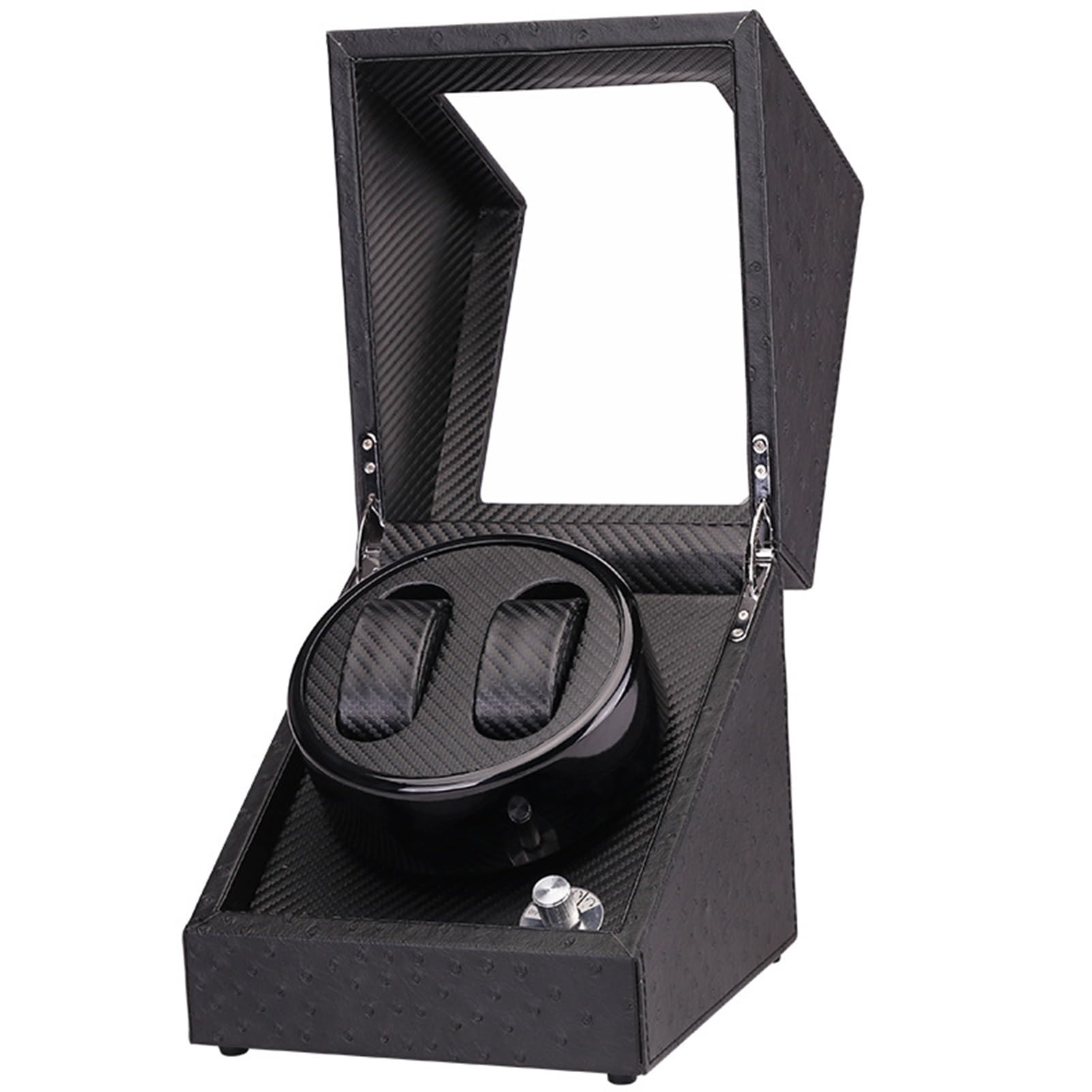 MYUYEE Automatic Watch Winder Box Double Watch Winder With 4 Tpd Modes Self-Winding Mechanical Watch Dustproof Case With Quiet Motor Dual Watches Rotation Storage Case Display (C)