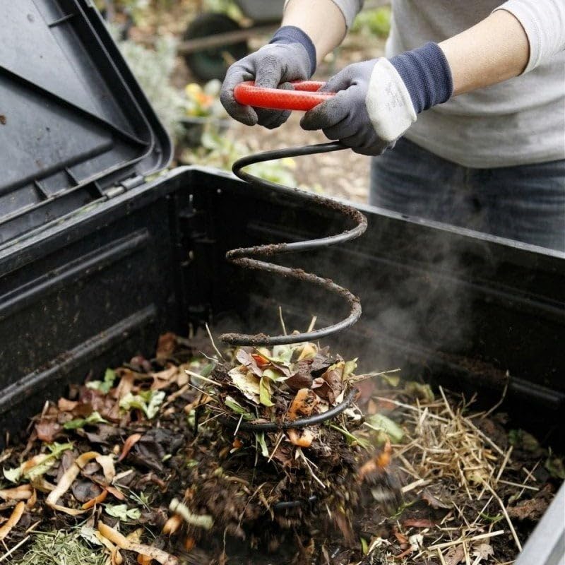 Brass'Compost – Belüfter für Kompost – einfacher Kompostbelüfter | Schaft aus Stahl, 8 mm, hohe Widerstandsfähigkeit, hergestellt in Frankreich