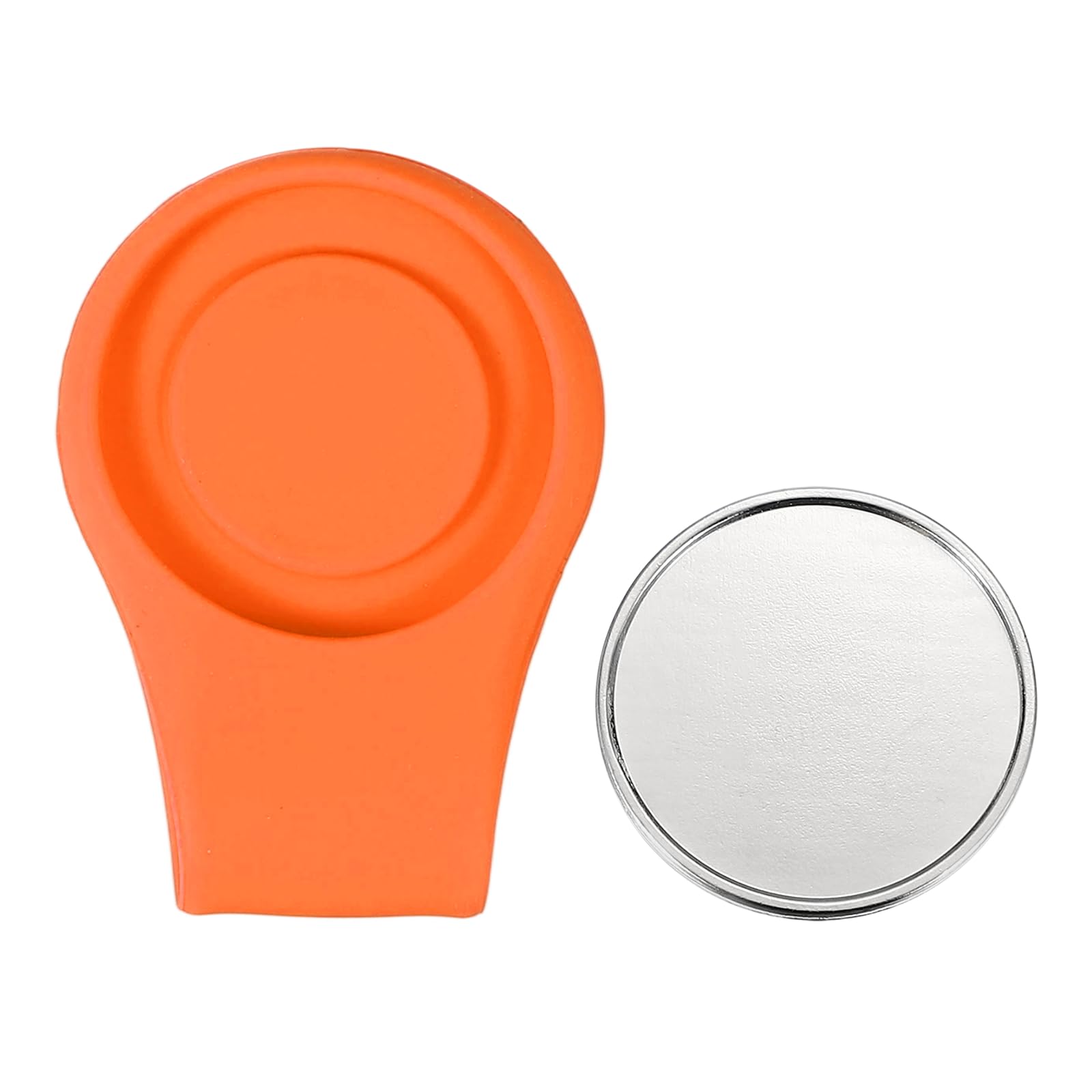 YELARXI Golf Hat Clip, Silicone Golf Cap Clamp Hat Clip with 25mm Grooved Blank Ball Marker Magnetic Closure Great Removable Ball Holder - Fit For(Women Men Golfers Lovers) Orange