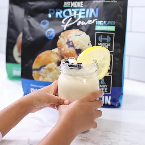 Miniatura 6 de Just Move Proteína - Muffin de arándanos - Vegano (a base de plantas), orgánico, sin lácteos, sin soja, sin gluten, keto, sin maní, 0.71 oz de