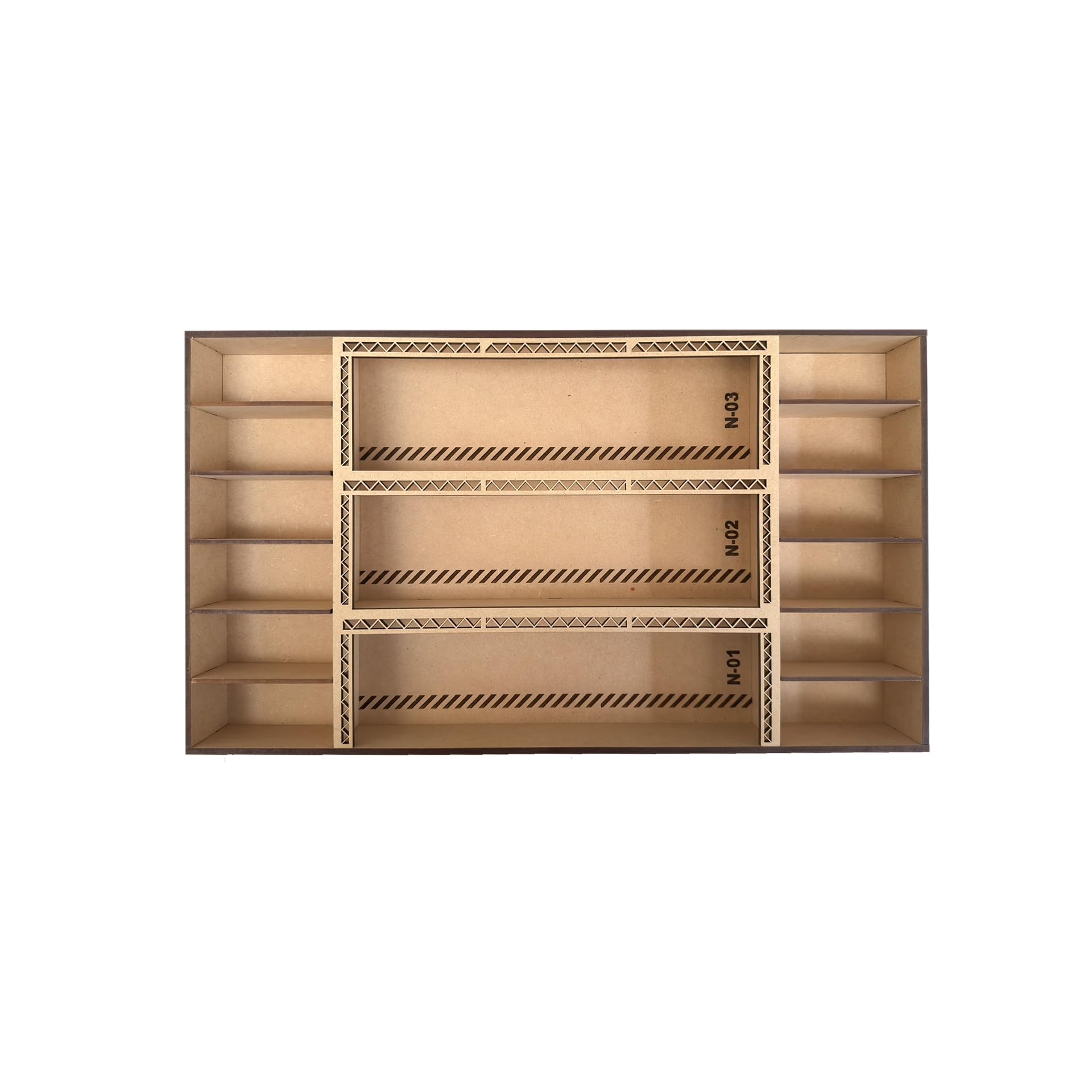 ALEJANDRO CORTES Collector's Display Case Storage Organizer Shelf (24 Space) 1/64 diecast Cars Center Space Style 1/64 Diorama Wooden Display Shelf Showcase (1) (Style Master)