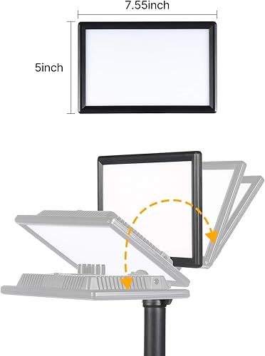 Miniatura 6 de JUSMO Luz de llave K3 con soporte de escritorio extensible, luz de video LED ajustable con brillo y temperatura de color, luz de relleno de panel