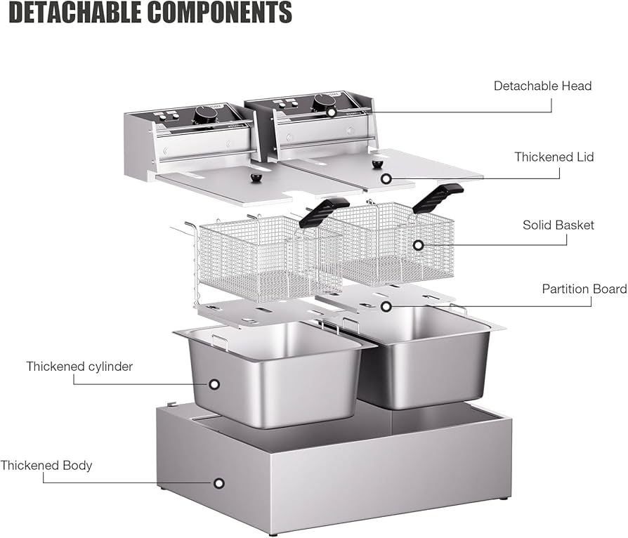 Deep Fitter（30ml_23） Amazon.com: 20.7Qt Deep Fryer, 3400W Electric Countertop Deep