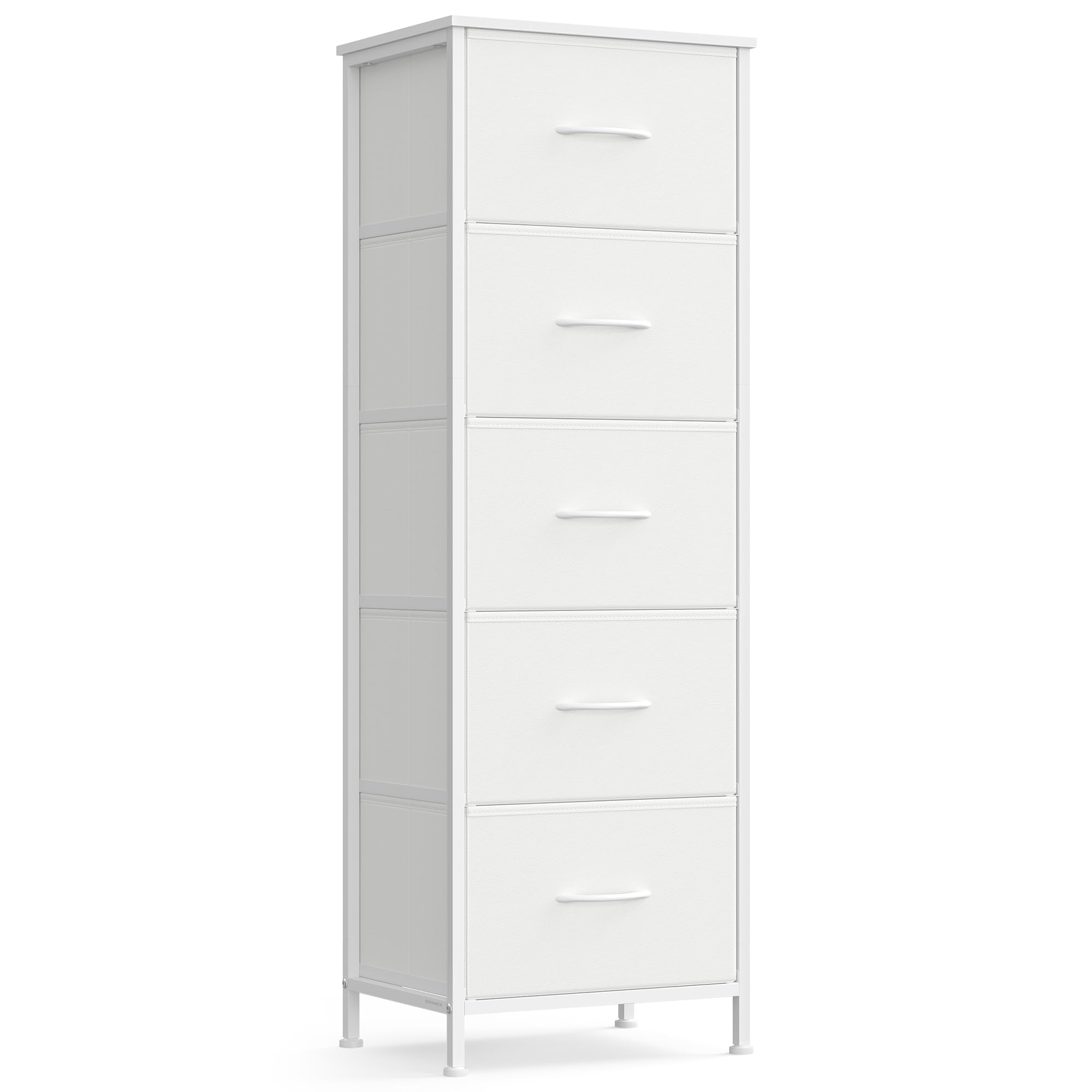 SONGMICS Dresser for Bedroom, Tall Dresser with 5 Fabric Drawers